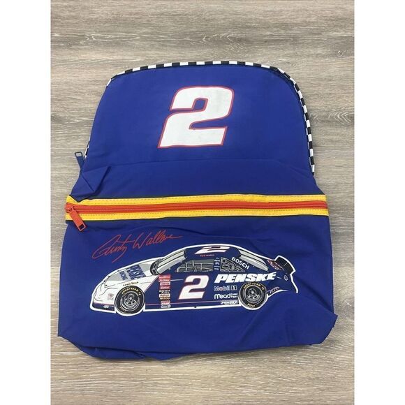 Vintage NASCAR Rusty Wallace #2 Penske Team Ford Taurus Book Bag Backpack - Picture 1 of 5